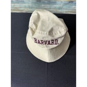 University Square Harvard Bucket Hat Medium Beige Excellent Collegiate USA Made